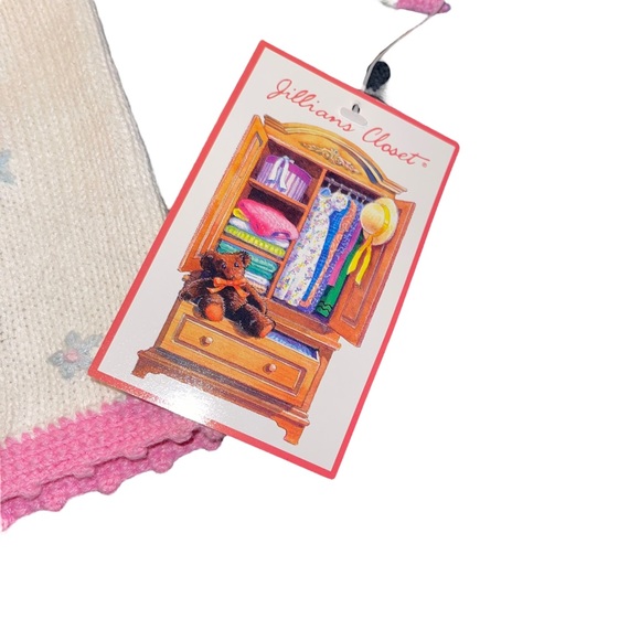 Jillian’s Closet Girls Infant Knit Sweater Easter Bunnies White Pink Spring NWT - Picture 2 of 6